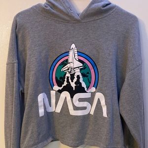 NASA Cropped Hoodie